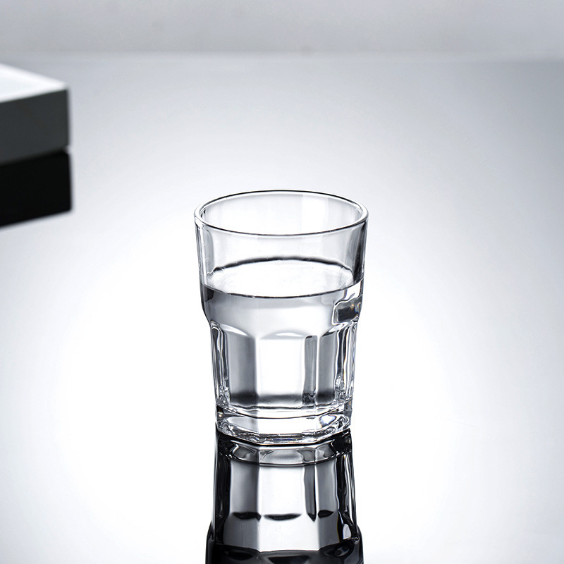 Octagonal glass cup